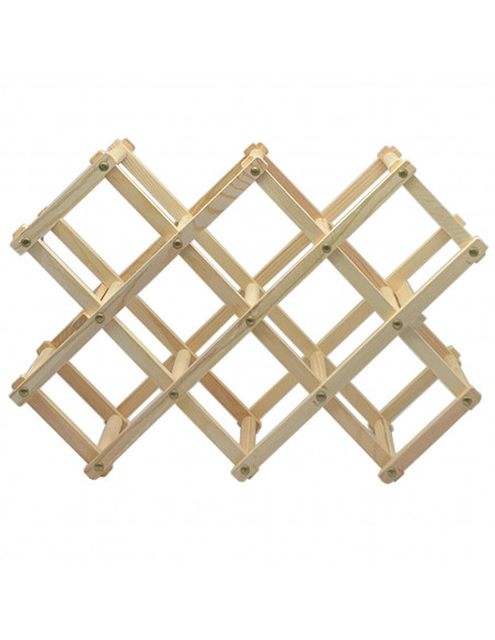 Tradineur - Botellero plegable de bambú, soporte organizador de botellas de vino, almacenamiento, exhibición de licores, barra d