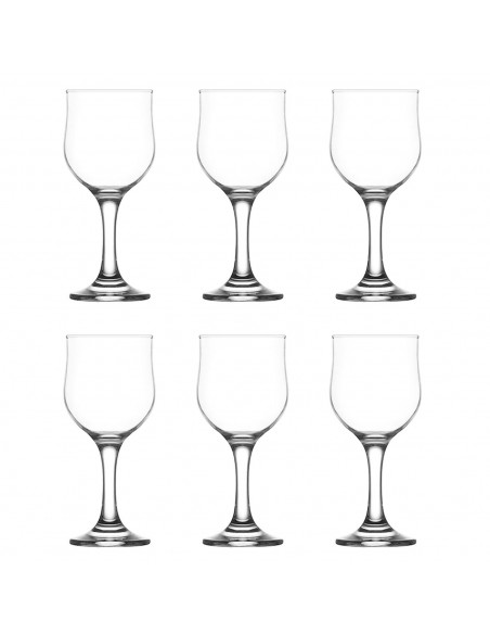 Tradineur - Set de 6 copas de cristal, modelo Nevakar, servir vino, champán, cócteles, elegantes, aptas para lavavajillas, celeb
