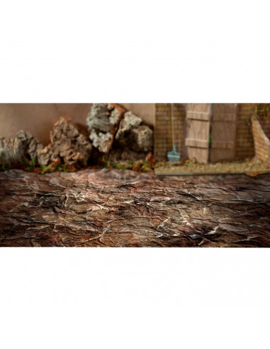 Tradineur - Rollo de papel Roca para belén - Decoración para Nacimiento, Navidad, tradicional - Alto detalle - 100 x 65 cm