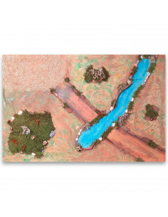 Tradineur - Rollo de papel con diseño suelo para belén - Decoración para Nacimiento, Navidad, tradicional - Alto detalle - 100 x