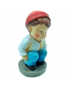 Tradineur - Figura de caganer para Belén - Estilo naïf - Marmolina - Adorno divertido para nacimiento, Navidad, decoración tradi
