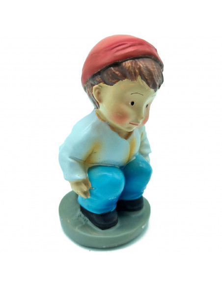 Tradineur - Figura de caganer para Belén - Estilo naïf - Marmolina - Adorno divertido para nacimiento, Navidad, decoración tradi