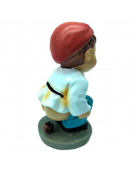 Tradineur - Figura de caganer para Belén - Estilo naïf - Marmolina - Adorno divertido para nacimiento, Navidad, decoración tradi