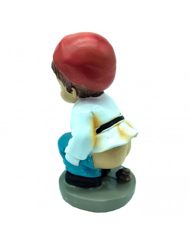 Tradineur - Figura de caganer para Belén - Estilo naïf - Marmolina - Adorno divertido para nacimiento, Navidad, decoración tradi
