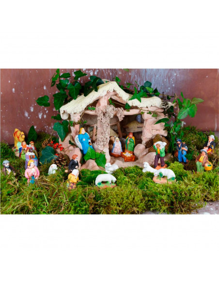 Tradineur - Pack de 4 bolsas de musgo navideño decorativo para belén, adornos, detalles para nacimiento, pesebre, 30 gramos