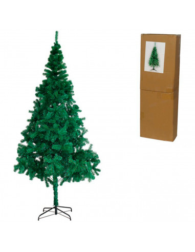 Tradineur - Árbol de Navidad, abeto artificial verde, estructura de plástico y metal revestido, robusto y duradero, fácil montaj