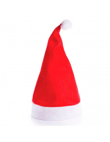 Tradineur - Pack de 12 gorros de Papá Noel para adultos, poliéster, accesorios navideños, sombreros, Navidad, carnaval, fiestas