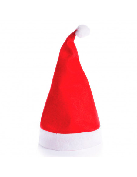 Tradineur - Pack de 12 gorros de Papá Noel para adultos, poliéster, accesorios navideños, sombreros, Navidad, carnaval, fiestas