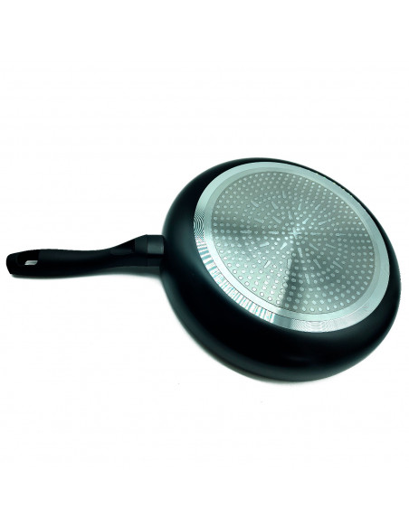 Tradineur - Sartén de inducción rápida antiadherente - Incluye mango de silicona - Apto para inducción, gas, electricidad y vitr
