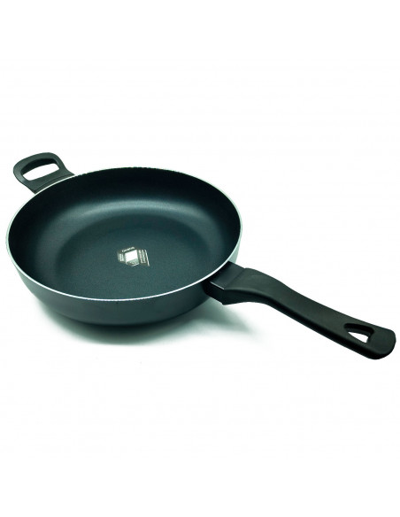 Tradineur - Sartén profundo de inducción rápida antiadherente - Incluye mango de silicona - Apto para inducción, gas, electricid