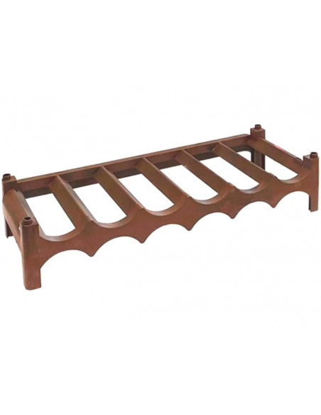 Tradineur - Botellero de plástico apilable - 3 Baldas apilables - Capacidad para 18 Botellas - Ideal para el Almacenamiento de B