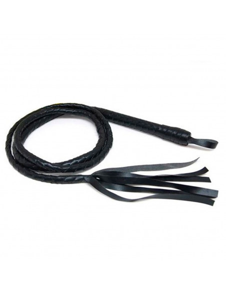 Tradineur - Látigo de cuero sintético para adultos, accesorio para disfraz de domador, gatita sexy, carnaval, Halloween, cosplay