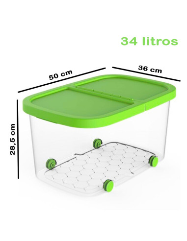 Tradineur - Caja de almacenamiento con ruedas y tapa con doble abertura, plástico, contenedor, juguetes, libros, ropa, mantas, f