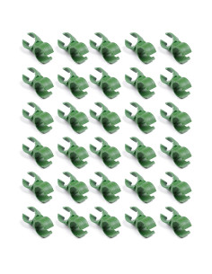 Tradineur - Pack de 30 Abrazaderas para tutores de 8 mm - Giro de 360º - Fabricado en plástico - Accesorio para tutores de jardí