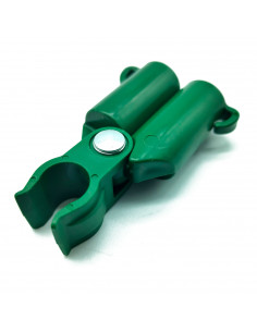 Tradineur - Pack de 12 Conectores para tutores de 16 mm - Fabricados en plástico - Accesorio para tutores de jardín - Color Verd 2