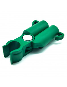 Tradineur - Pack de 12 Conectores para tutores de 11 mm - Fabricados en plástico - Accesorio para tutores de jardín - Color Verd 2