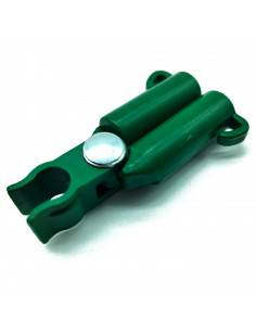 Tradineur - Pack de 12 Conectores para tutores de 8 mm - Fabricados en plástico - Accesorio para tutores de jardín - Color Verde 2