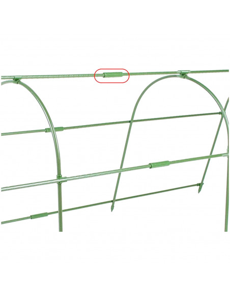 Tradineur - Pack de 20 Extensores para tutores de 16 mm - Diseño con relieve - Fabricado en Plástico - Accesorio para tutores de