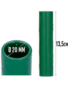 Tradineur - Pack de 20 Extensores para tutores de 20 mm - Diseño con relieve - Fabricado en Plástico - Accesorio para tutores de 2