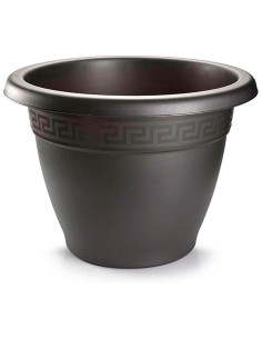 Tradineur - Maceta Redonda "Terracota" - Fabricado en Plástico - Macetero apto para Exterior e Interior del hogar - Ø 35 cm - Co