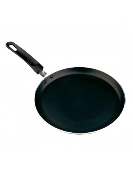 Tradineur - Sartén crepera de aluminio 22 cm, inducción rápida Luxe. Sartén plana antiadherente apta para todo tipo de cocinas,