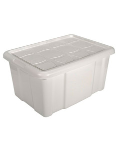 Tradineur - Caja de almacenaje con tapa N.º 18 - Fabricado en plástico - Capacidad de 60 L - Ideal para multiusos, ordenación y