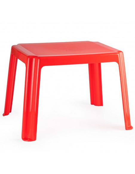 Tradineur - Mesa auxiliar de plástico, mesita baja, niños, polipropileno, estructura sólida, interior y exterior, salón, jardín,