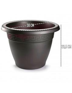 Tradineur - Maceta Redonda "Terracota" - Fabricado en Plástico - Macetero apto para Exterior e Interior del hogar - Ø 30 cm - Co 2