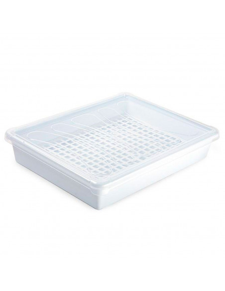 Tradineur - Bandeja con rejilla para frigorífico, fuente para la cocina, restaurante, bares, hostelería, 6,5 x 35 x 27,5 cm, col