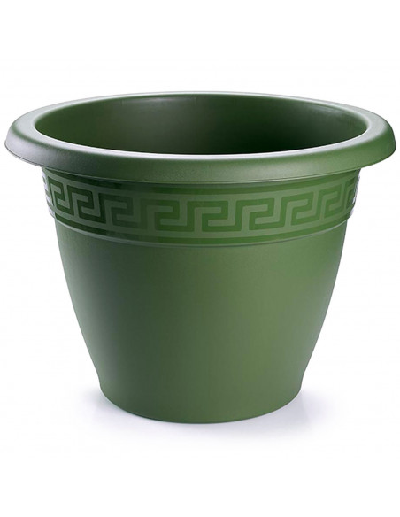 Tradineur - Maceta Redonda "Terracota" - Fabricado en Plástico - Macetero apto para Exterior e Interior del hogar - 60 cm - Colo