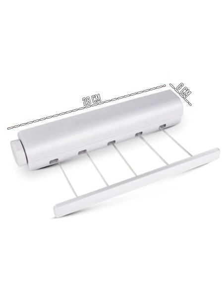 Tradineur - Tendedero Extensible de 5 Cuerdas - Longitud Máxima 3 metros - Fabricado en PP - Ahorro de Espacio, Multifuncional p