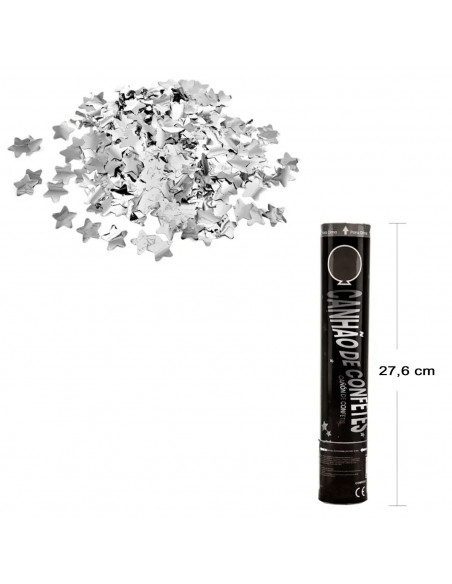 Tradineur - Pack de 2 cañones de confeti de aire comprimido, popper, cracker de confetti, cumpleaños, bodas, fiestas, celebracio