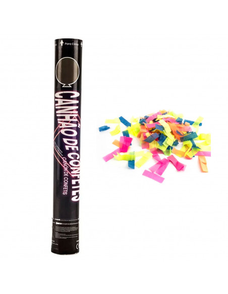 Tradineur - Pack de 2 cañones de confeti de aire comprimido, popper, cracker de confetti, cumpleaños, bodas, fiestas, celebracio