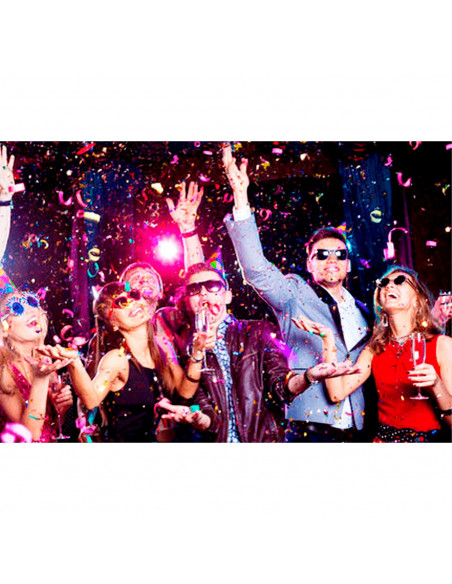 Tradineur - Pack de 2 cañones de confeti de aire comprimido, popper, cracker de confetti, cumpleaños, bodas, fiestas, celebracio