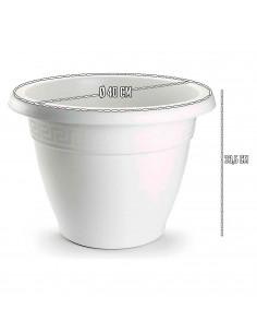 Tradineur - Maceta Redonda "Terracota" - Fabricado en Plástico - Macetero apto para Exterior e Interior del hogar - Ø 40 cm - Co 2