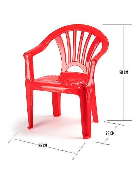Tradineur - Silla infantil Modelo Tipi - Fabricado en España - Ligera y fácil de transportar - Ideal para jugar, leer y dibujar