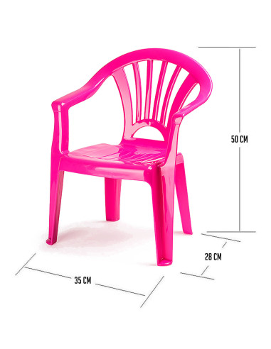 Tradineur - Silla infantil Modelo Tipi - Fabricado en España - Ligera y fácil de transportar - Ideal para jugar, leer y dibujar