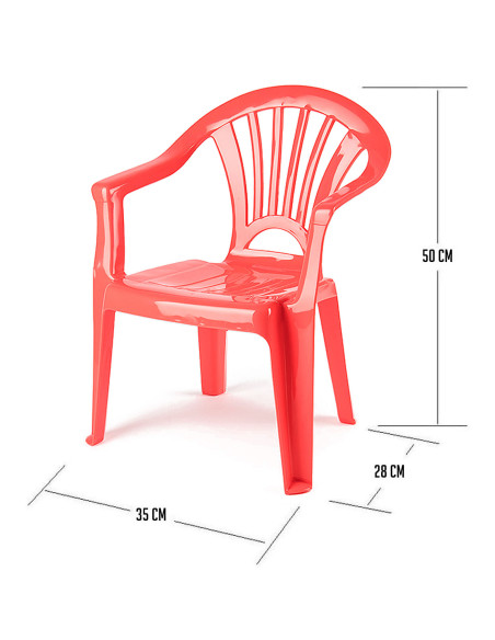 Tradineur - Silla infantil Modelo Tipi - Fabricado en España - Ligera y fácil de transportar - Ideal para jugar, leer y dibujar