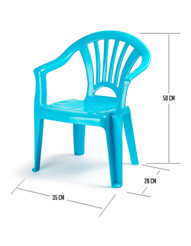 Tradineur - Silla infantil Modelo Tipi - Fabricado en España - Ligera y fácil de transportar - Ideal para jugar, leer y dibujar