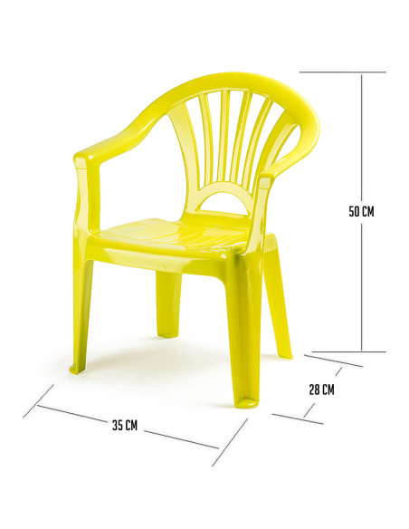 Tradineur - Silla infantil Modelo Tipi - Fabricado en España - Ligera y fácil de transportar - Ideal para jugar, leer y dibujar