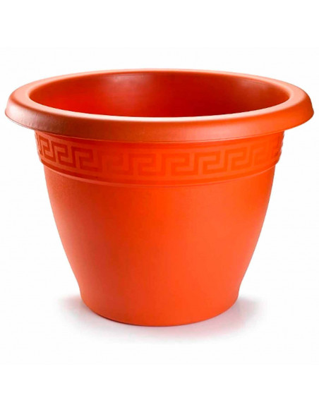 Tradineur - Maceta Redonda "Terracota" - Fabricado en Plástico - Macetero apto para Exterior e Interior del hogar - Ø 50 cm - Co