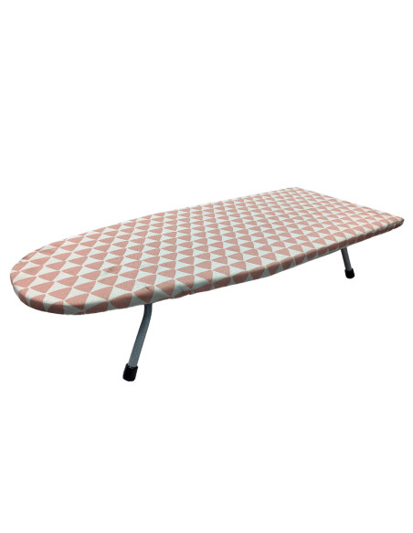 Tradineur - Tabla de Planchar Pequeña - Fabricada en Madera - Soporte para plancha y patas metálicas antideslizantes - 30 x 75 c