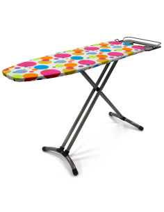 Tradineur - Tabla de Planchar Plegable - Fabricada en Madera - Soporte para plancha y patas metálicas antideslizantes - 42 x 120