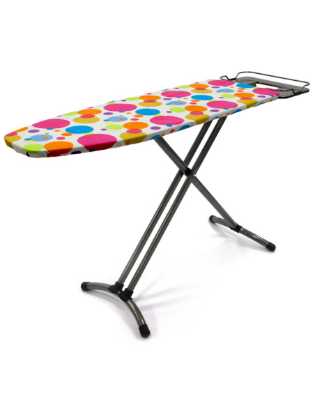 Tradineur - Tabla de Planchar Plegable - Fabricada en Madera - Soporte para plancha y patas metálicas antideslizantes - 42 x 120