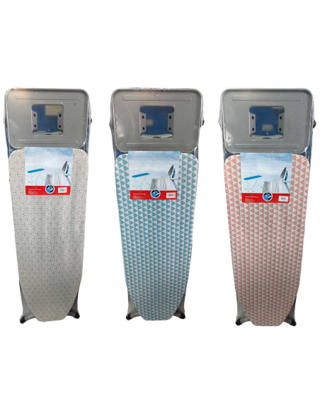 Tradineur - Tabla de Planchar Plegable - Fabricada en Madera - Soporte para plancha y patas metálicas antideslizantes - 42 x 120