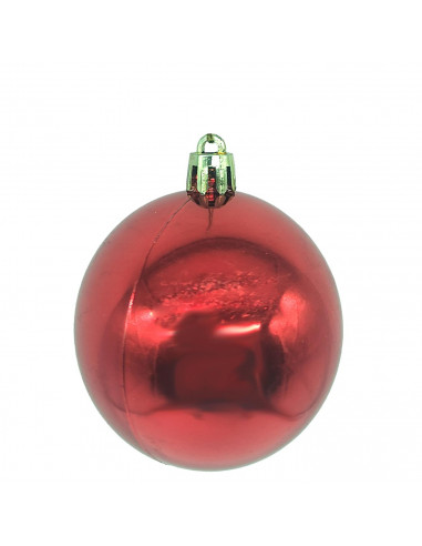 Tradineur - Pack de 16 Bolas de Navidad con diseño de giros - Fabricado en Plástico - Cordón Dorado - Decoración de Navidad - Ø