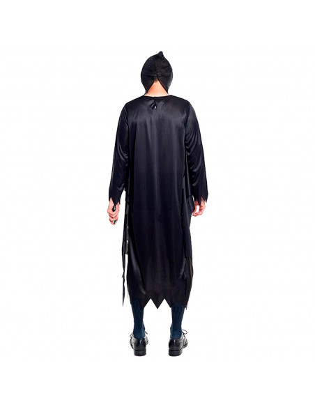 Tradineur - Disfraz de asesino scream para adulto, poliéster, incluye túnica y máscara, villano malvado, atuendo de carnaval, Ha