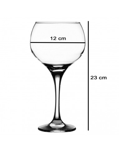 Tradineur - Set de 6 copas de cristal, modelo Ambassador, servir cubatas, cócteles, champán, elegantes, aptas para lavavajillas