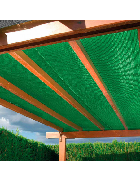 Tradineur - Rollo de malla de sombreo tupida, cierre de ocultación de 120 g/m2, alta resistencia, tela para cercar jardines, fin
