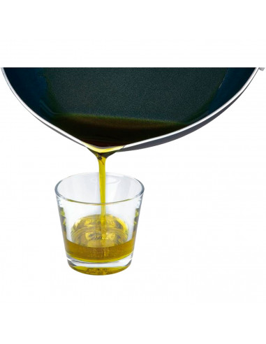 Tradineur - Sartén de inducción antiadherente con Cestillo Freidor - Fabricado en Aluminio - Incluye mango de silicona - Apto pa